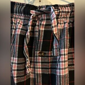 Plaid pajama pants- Black and Red